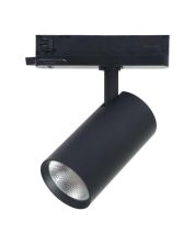 3-Faset LED Skinnespot 30W | CCT 3000K-4000K-6000K | CRI90 | 24° | Ø80 mm | Sort