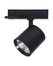 3-Faset LED Skinnespot 30W | CCT 3000K-4000K-6000K | CRI90 | 24° | Ø97 mm | Sort