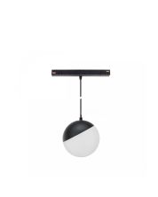 LED globe pendellampe til skinne 6W CCT 48V Ø100 mm dæmpbar sort