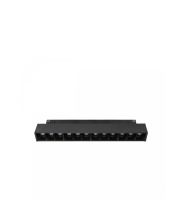 LED gitterlampe til skinne 12W CCT 48V 220 mm dæmpbar sort
