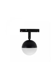 LED globelampe til skinne 10W K2700 48V Ø90 mm Sort