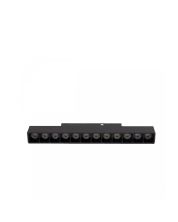 LED gitterlampe til skinne 12W K2700 48V 220 mm Sort