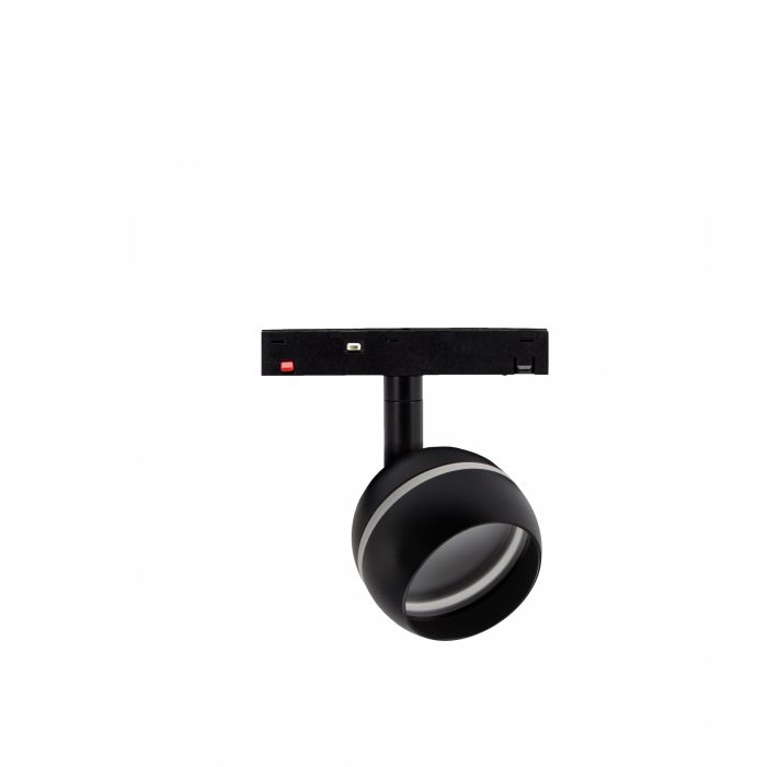 LED globelampe med ring til skinne 10W K3000/K4000 48V Sort