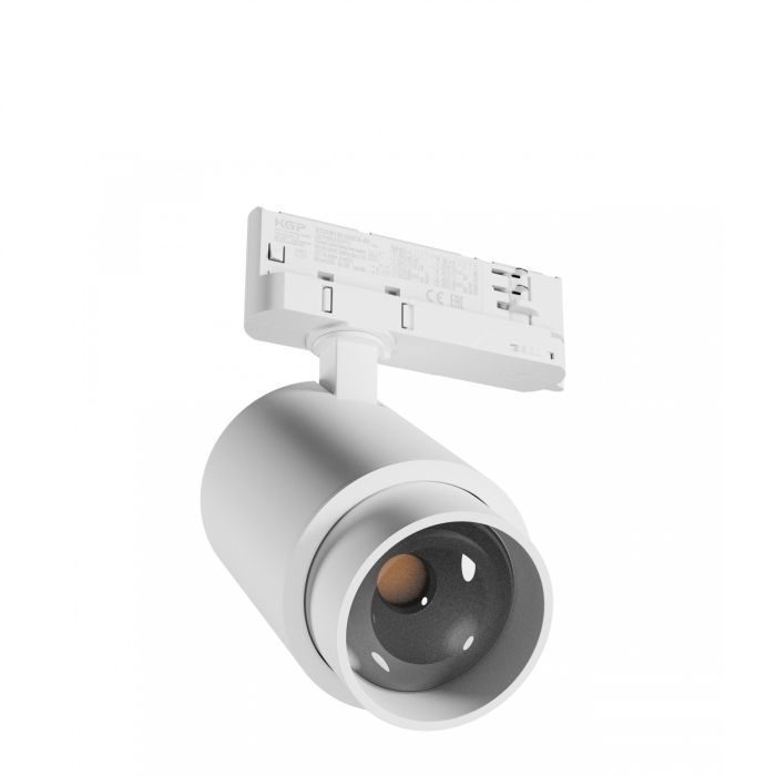 LED-skinnespot Pava Point til 3-faset skinne 6–20W K4000 CRI90 8–45° – Hvid