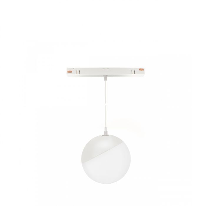 LED globe pendellampe til skinne 5W CCT 48V Ø100 mm dæmpbar hvid