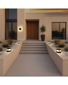 LED udendørs væglampe rund 10W CCT IP65 hvid