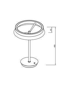 LED-bordlampe Ø33 cm | 24W | 2400 lumen | CRI90 | CCT 2700K-4000K | Hvid