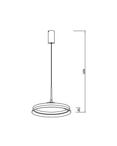 LED-pendel ring Ø50 cm | 50W | 5500 lumen | CRI90 | CCT 2700K-4000K | Hvid