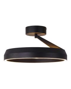 LED-loftlampe ring Ø45 cm | 50W | 5500 lumen | CRI90 | CCT 2700K-4000K | Sort