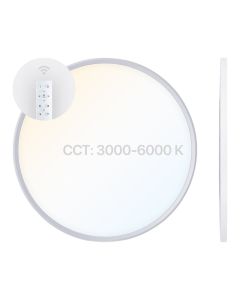 LED Påbygningspanel Rundt Ø60 cm | 40W | CCT Dæmpbar | 3000K-6000K | CRI90 | Fjernbetjening