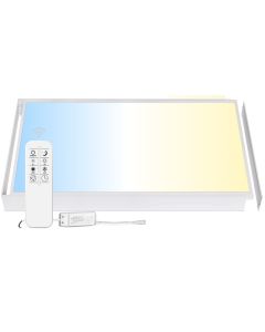 LED-panel 120x60 cm | 60W | CCT Dæmpbar | 3000K-6000K | CRI90 | Fjernbetjening