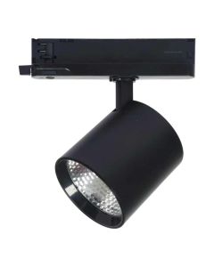 3-Faset LED Skinnespot 30W | CCT 3000K-4000K-6000K | CRI90 | 24° | Ø97 mm | Sort