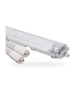 Pakke 12x LED Armatur 120cm 2x T8 IP65 + 25x 18.5W K4000