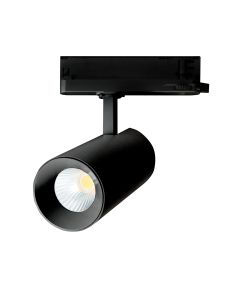 3-faset LED-skinnespotlight 15-27W K4000 sort
