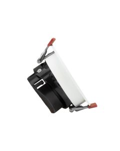 Indbygningsspot GU10 – rund – hvid (sort reflektor) – drejelig – IP20 – Ø85×50 mm – uden lyskilde