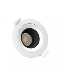 Indbygningsspot GU10 – rund – sort – drejelig – IP20 – Ø86×34 mm – uden lyskilde