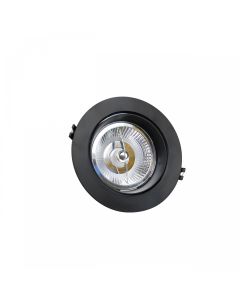 Påbygningsspot AR111 GU10 – rund – sort – IP20 – Ø165×41 mm – uden lyskilde