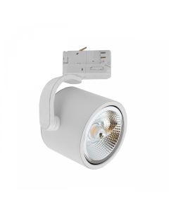 3-faset skinnespotlight GU10 hvid – 120×160 mm