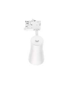 3-faset skinnespotlight GU10 hvid – 80×140×180 mm