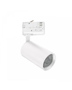 3-faset skinnespotlight GU10 hvid – 57×101×169 mm