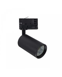 3-faset skinnespotlight GU10 sort – 57×101×169 mm