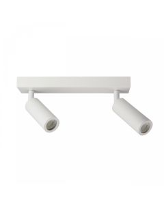 Påbygningsspot MR11 2 hoveder – hvid – drejelig – IP20 – 260×54×160 mm – uden lyskilde