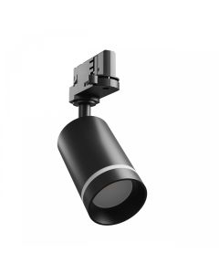 3-faset skinnespotlight GU10 sort – 60×101×169 mm