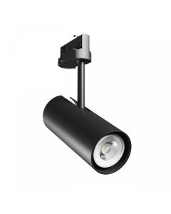 3-faset skinnespotlight GU10 sort – 65×160×232 mm