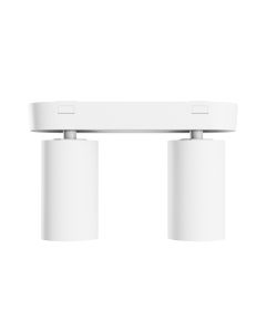 Påbygningsspot GU10 2 hoveder – hvid – IP20 – 220×70×135 mm – uden lyskilde