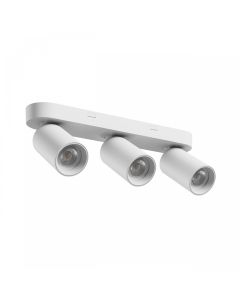 Påbygningsspot GU10 3 hoveder – hvid – IP20 – 350×70×135 mm – uden lyskilde