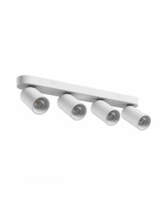 Påbygningsspot GU10 4 hoveder – hvid – IP20 – 480×70×135 mm – uden lyskilde