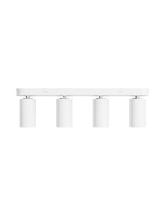 Påbygningsspot GU10 4 hoveder – hvid – IP20 – 480×70×135 mm – uden lyskilde