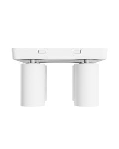 Påbygningsspot GU10 4 hoveder – firkantet – hvid – IP20 – 220×220×134 mm – uden lyskilde
