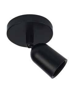 LED Spot Overflade Monteret Sort med GU10 Fatning 120x145mm