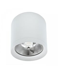 Påbygningsspot AR111 GU10 – rund – hvid – blændfri – IP20 – 118×110 mm – uden lyskilde