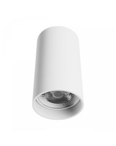 Påbygningsspot GU10 – rund – hvid – IP20 – 55×100 mm – uden lyskilde