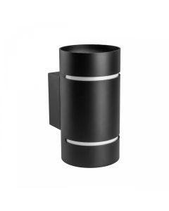 Væglampe G9 – rund – sort – IP20 – 80×150 mm – uden lyskilde