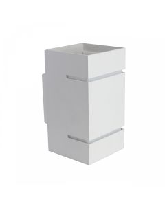 Væglampe G9 – firkantet – hvid – IP20 – 80×150 mm – uden lyskilde