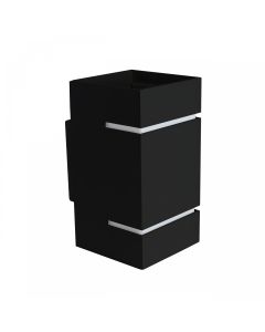 Væglampe G9 – firkantet – sort – IP20 – 80×150 mm – uden lyskilde