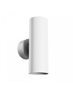 Væglampe GU10 2 hoveder – rund – hvid – IP20 – 55×160×90 mm – uden lyskilde