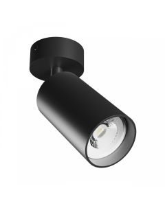 Væglampe GU10 – rund – sort – IP20 – 55×100×165 mm – uden lyskilde