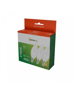 LED E14 kertepære 3-pack 6W K3000 490lm
