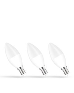 LED E14 kertepære 3-pack 6W K3000 490lm