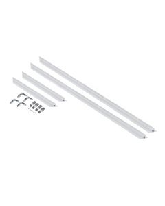 Indbygget LED-panel med ramme 34x124 cm hvid