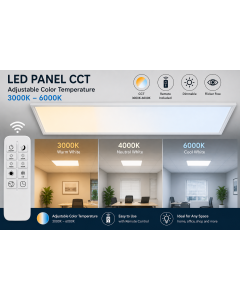 LED-panel 120x30 cm | 40W | CCT dæmpbar | 3000K-6000K | CRI90 | Fjernbetjening | Flimmerfri