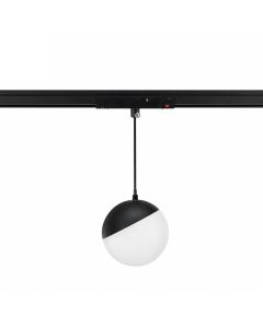 LED globeformet pendellampe til skinne 10W K3000/K4000 48V Sort