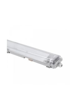 Vandtæt LED Armatur 60cm Grå 2x T8 G13 IP65