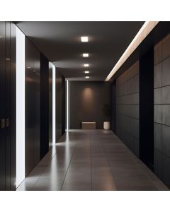 LED Downlight 18W IP54 Hvid Firkantet Indbygget driver
