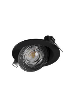 LED indbygningsspot rund drejelig 6,5W CCT IP20 Ø105 mm – udskæring Ø90 mm – sort