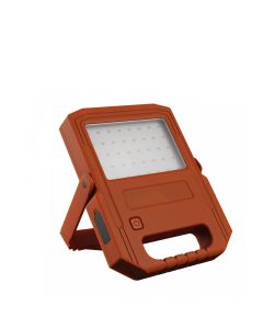 LED-byggelampe 10W 100 lm/W IP54 – kold hvid – orange